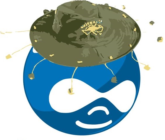 Drupal Logo with fishing hat