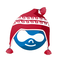 Druplicon with snow hat