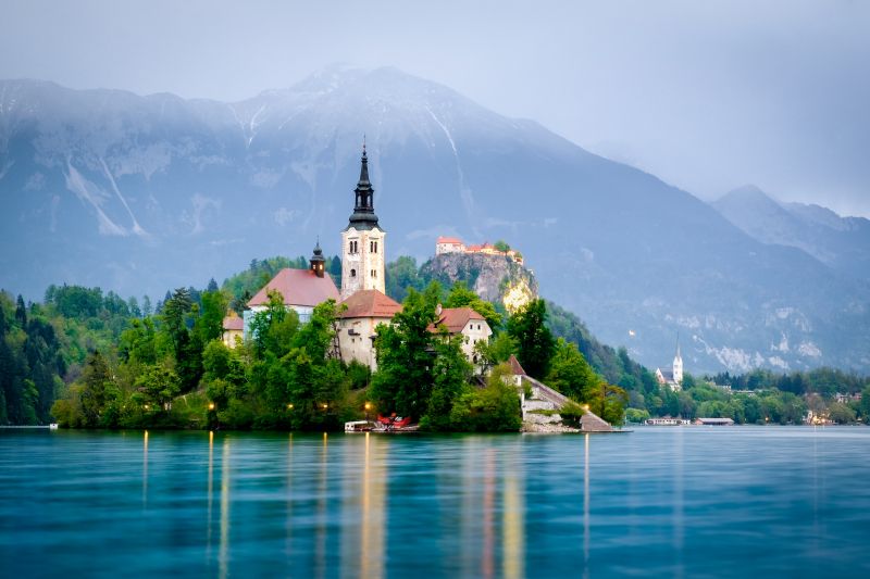 Bled island with church
