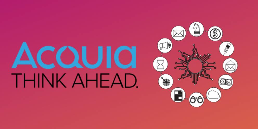 Acquia logo + icon representing integrated digital experience