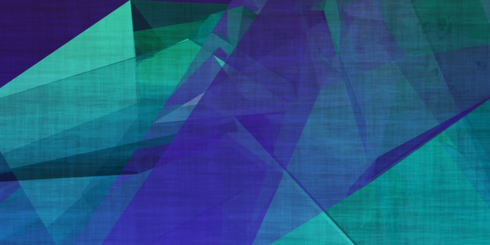 Abstract shapes in blue and green