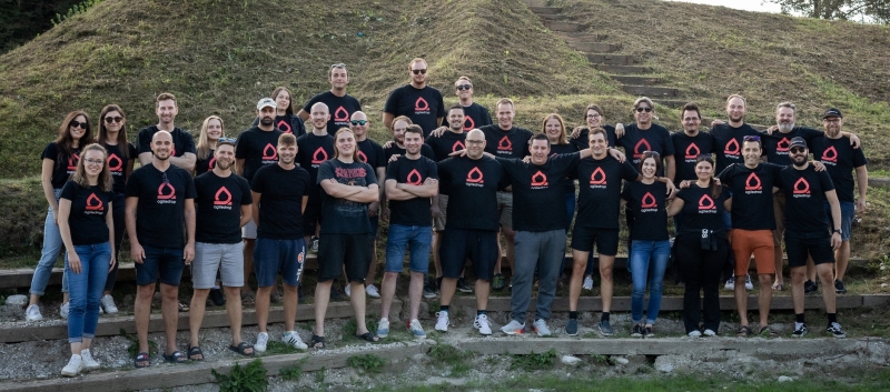 Group photo from Agiledrop's annual family picnic & 10th anniversary celebration